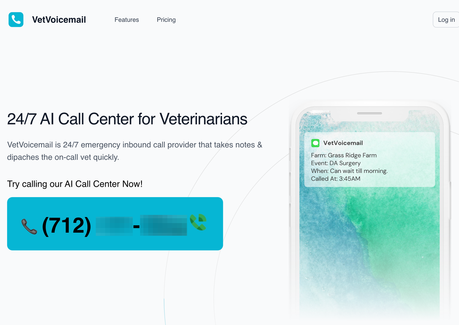 Vet Voicemail Demo